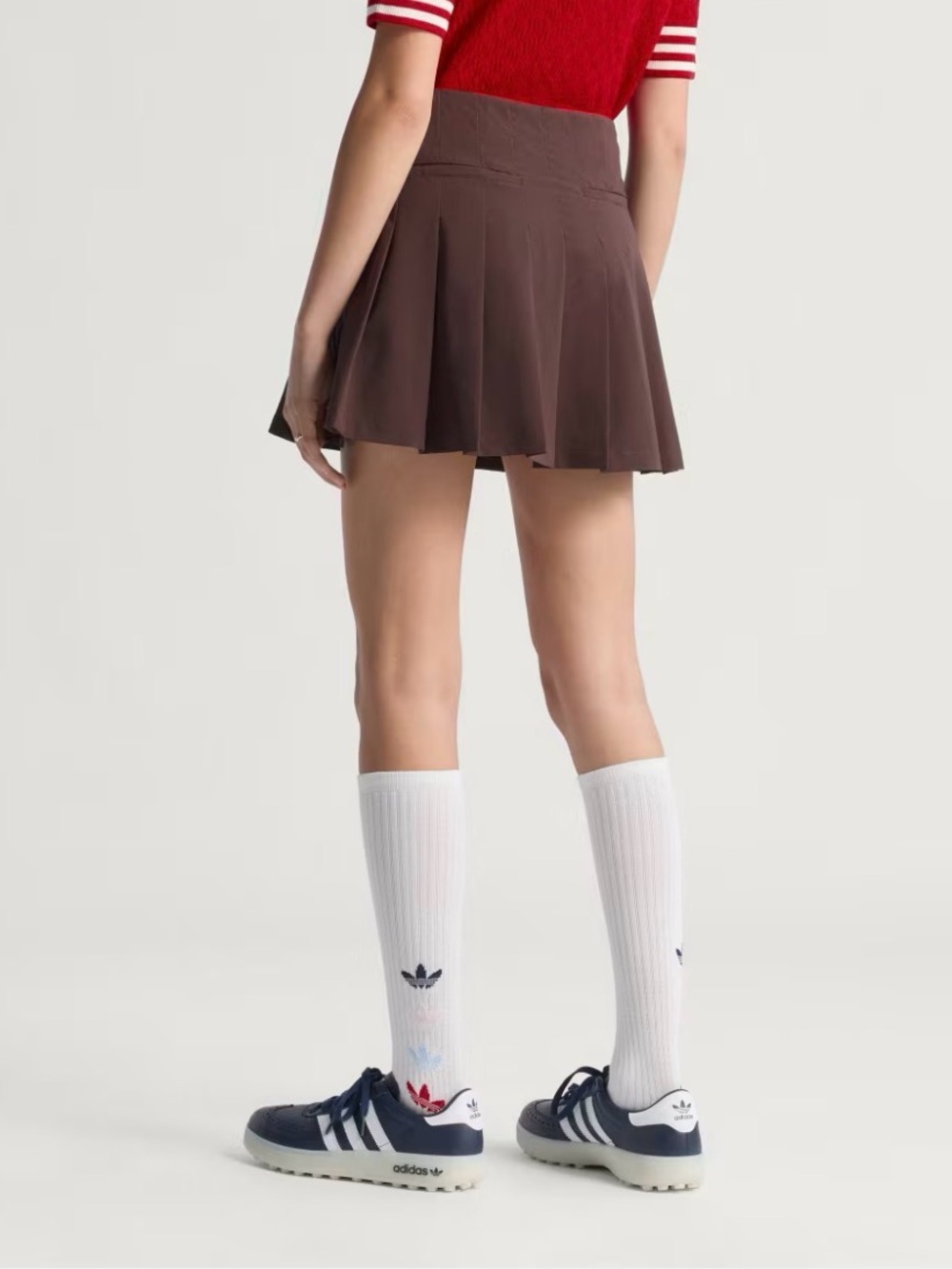 Adidas Women’s Brown Pleated Tennis Skort - Picture 2 of 6